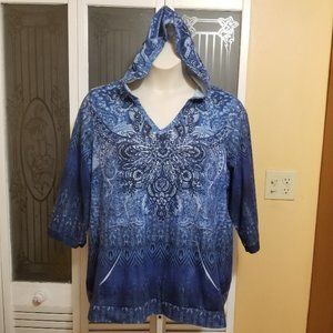 Avenue Ladies Hooded Stretchy Pullover Top